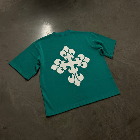 YAZKI - tee-shirt vert + broderie